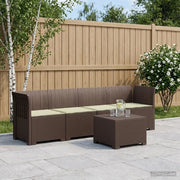 Divano da Giardino a 4 Posti con Cuscini in Stile Rattan PP 3443858