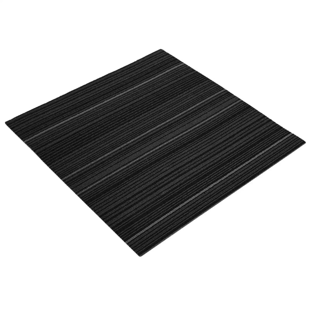 Piastrella per Tappeto Strisce Grigio Scuro 50 x 50 cm 36 pcs