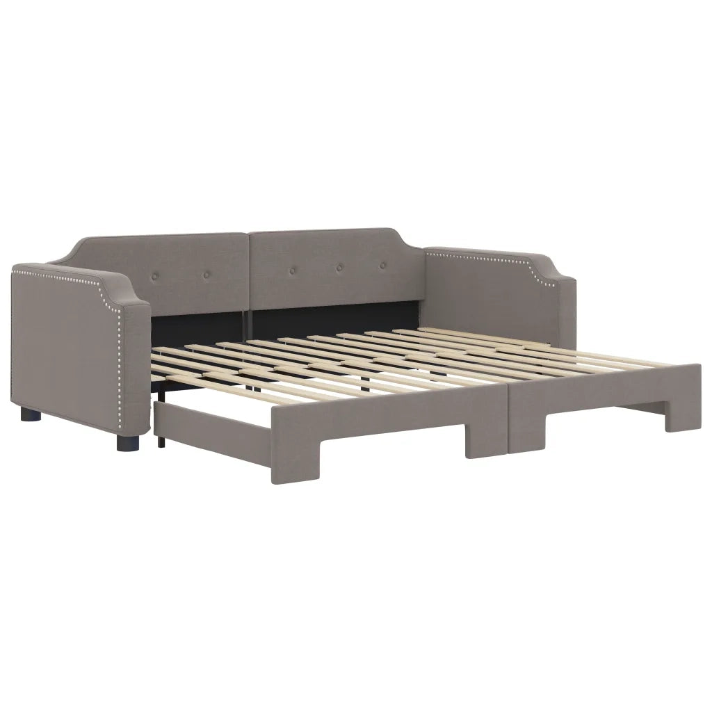 Divano letto | Sof¨¤ letto | Letto singolo Estraibile Tortora 80x200 cm Tessuto