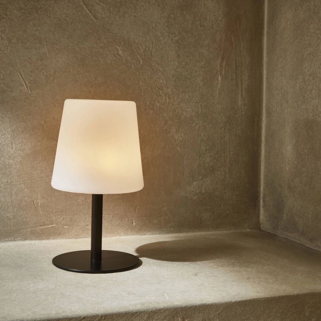 Set di 2 lampada da tavolo led per interni/esterni, nero