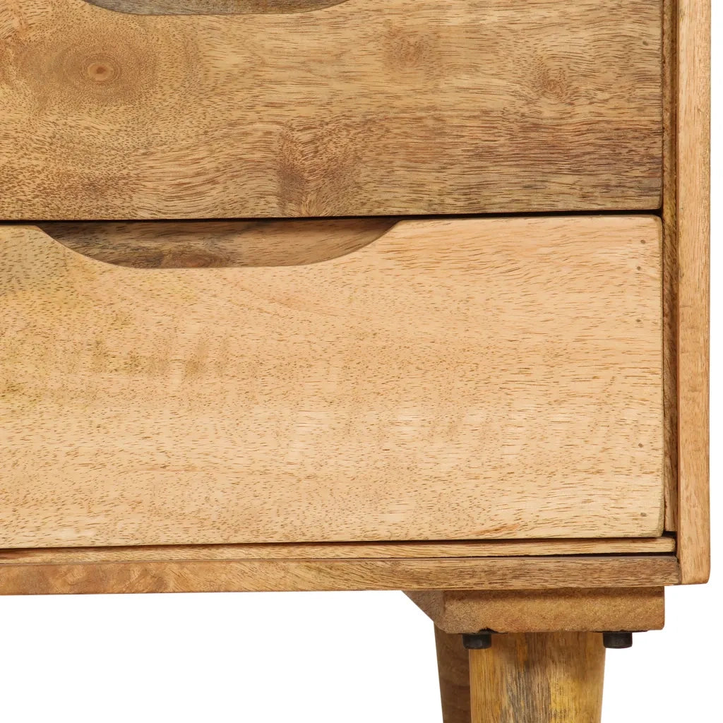 Comodino in Legno Massello di Mango 40x30x59,5 cm 246788