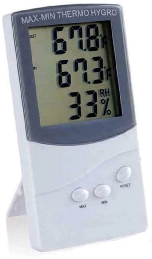 Dispositivo di misura della umidità digitale - Termometro idroghigrometro - Registrazione massima/minima - Schermo LCD - Indoor/outdoor - Umidità domestica - Temperatura elettronica