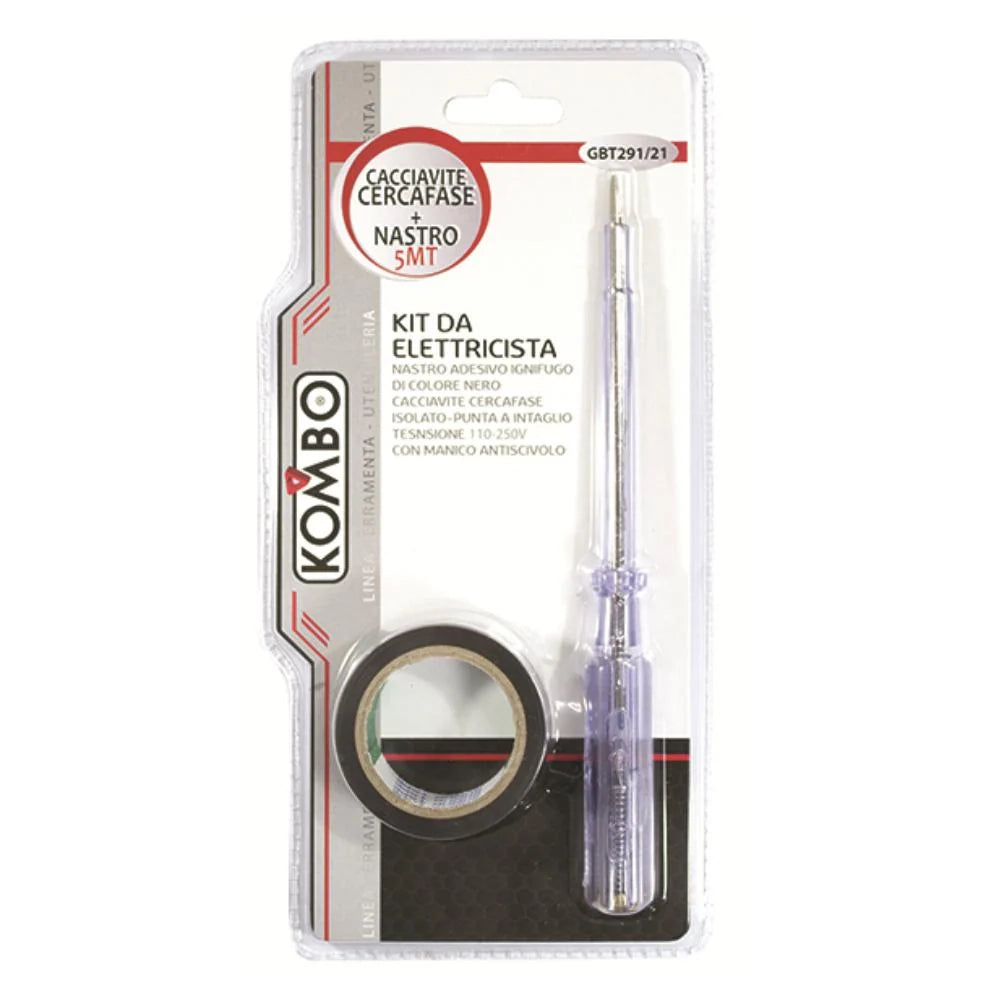 Set da Elettricista Composto da Cacciavite Isolato Trasparente
