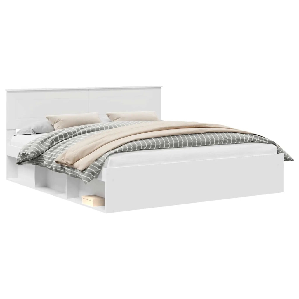 Struttura del letto Bianco 180 x 200 cm Legno multistrato 3407841