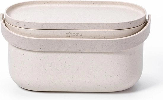 Design Compostatore Biologico Cucina - 4 litri Compostatore con Coperchio - Piccola Contenitore Rifiuti Giornaliero Rifiuti Biologici - Resistentente alla Lavastoviglie - Realizzato con.