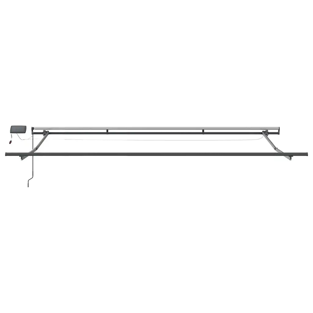 Tenda da Sole Retrattile Manuale con LED Marrone 400x300 cm 3310209