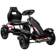Go-Kart a Pedali per Bambini ¨C Xylo ¨C Nero, Sedile Regolabile, Freno a Mano, 121x58x61 cm