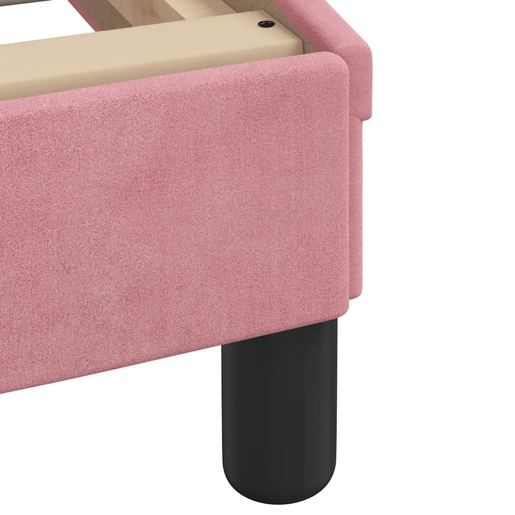 Giroletto senza Materasso Hanko Rosa 90x200 cm in Velluto 3207830