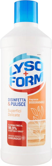 LYSOFORM LIQUIDO PER PAVIMENTI 1,1 LT DISINFETTA E PULISCE PER SUPERICI DELICATE