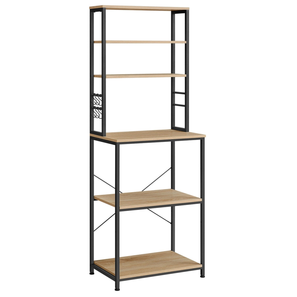Mobile cucina a scaffale Sonoma in acciaio e legno