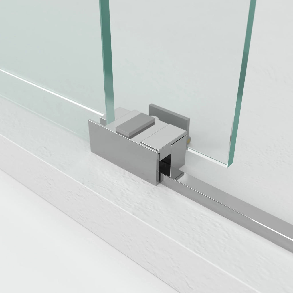 Box doccia frontale BASIC 1 fisso + 1 scorrevole 100-105 cm (36-41) rame vetro frost