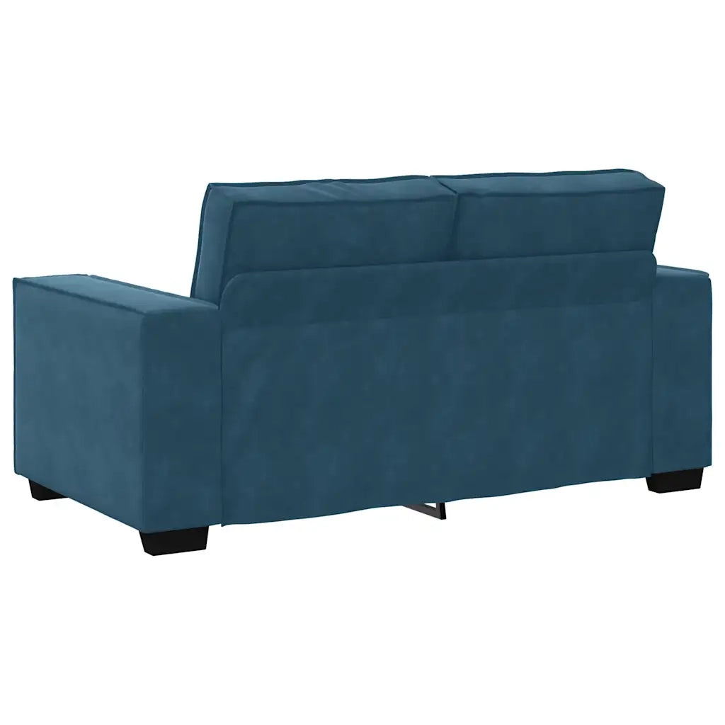 Divano a 2 Posti Blu 160x78x84 cm in Velluto 4105019