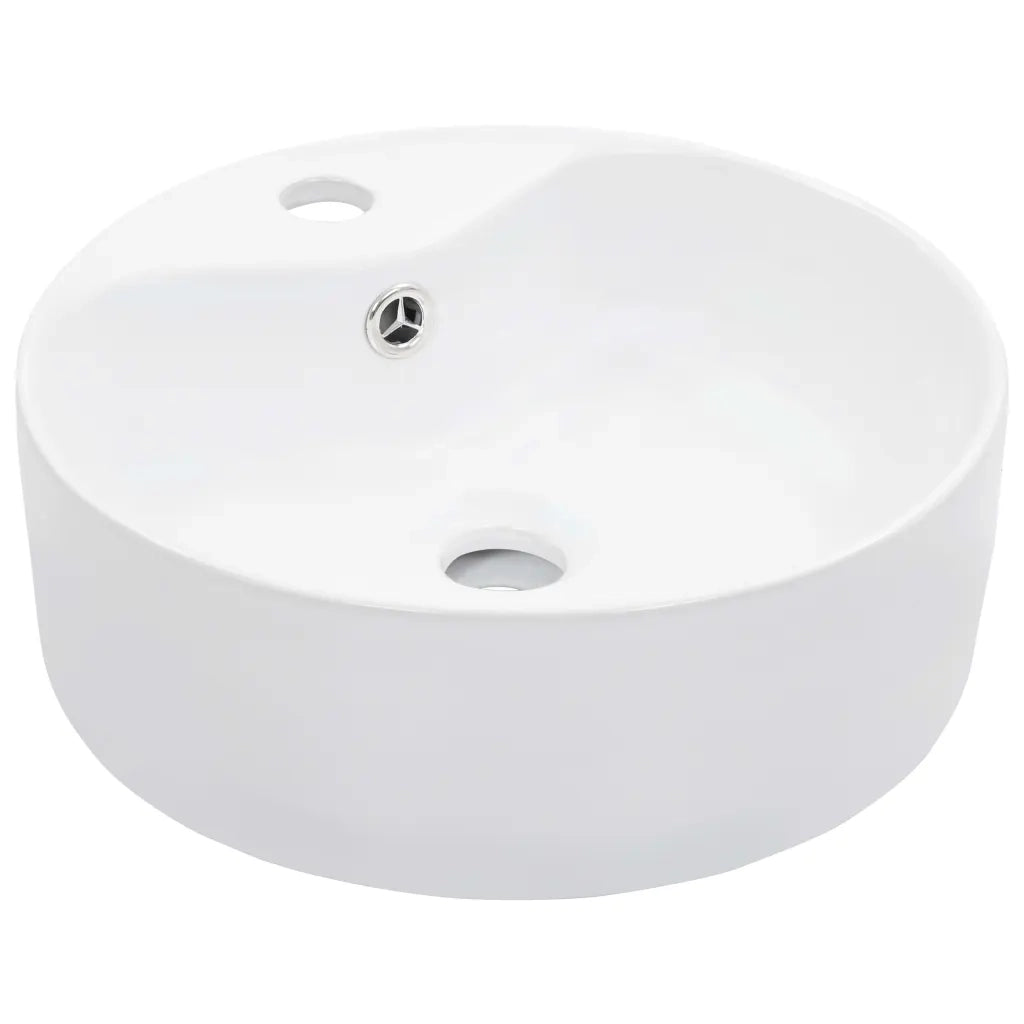 Lavandino con Troppopieno 36x13 cm in Ceramica Bianco cod mxl 49743