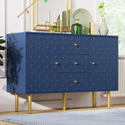 CREDENZA 120x40x83 cm Blu Marino con 2 ante e 3 cassetti