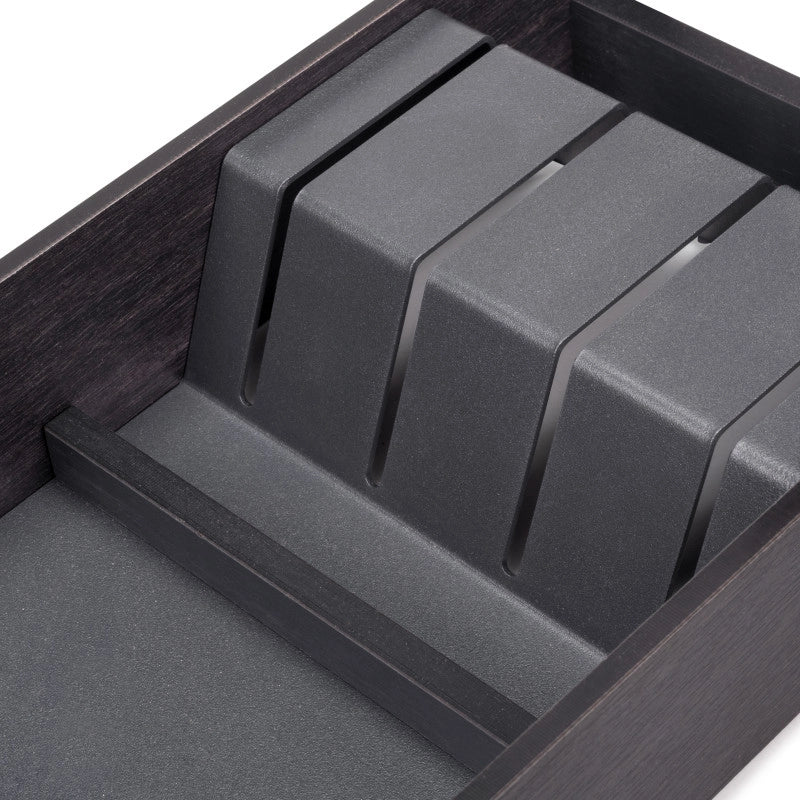 Portapiatti per cassetto Orderbox, 120x470 mm, Alluminio e Tecnoplastica, Grigio antracite
