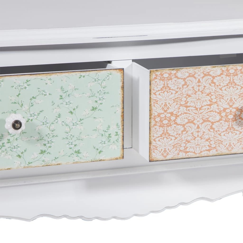 Mobile basso in legno laccato bianco 92x52x41h