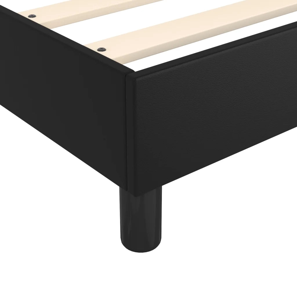 Struttura Letto a Rete a Molle Nero 140x190 cm in Similpelle 3121041