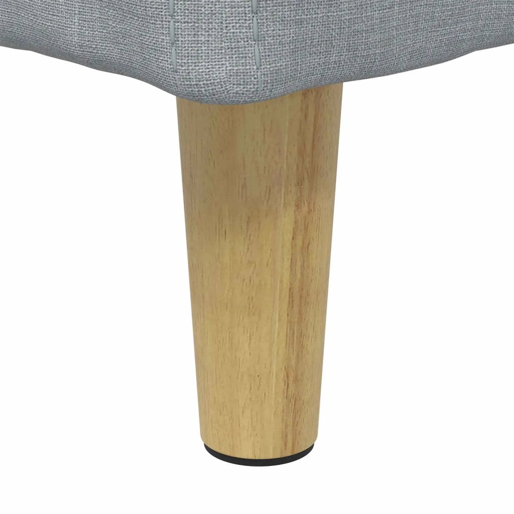 Pouf contenitore Grigio chiaro 60 x 60 x 45 cm Tessuto 876818