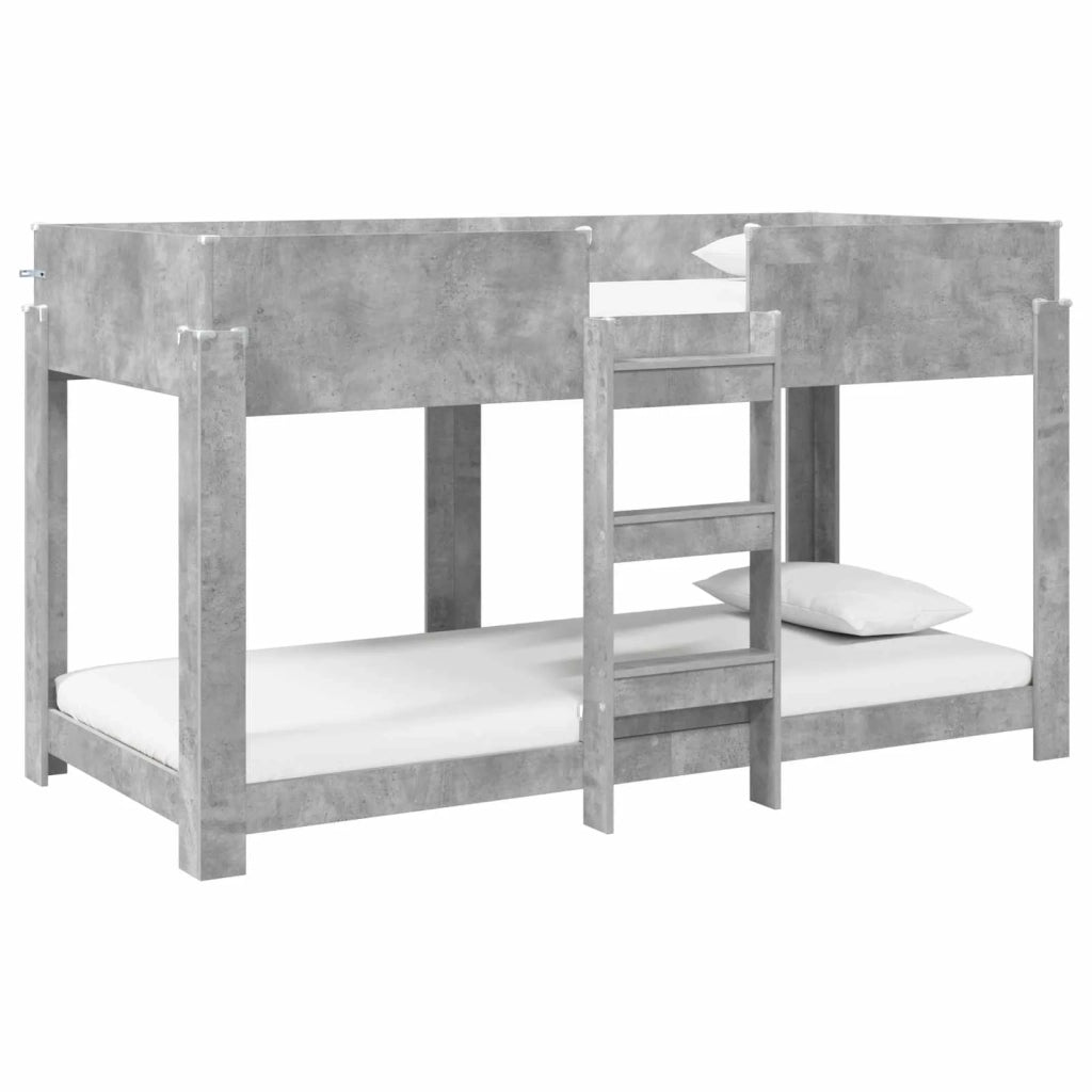Letto a Castello per Bambini Grigio cemento 100 x 200 cm