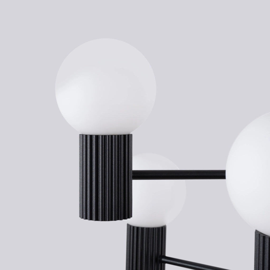 Lampadario HALO 6 nero