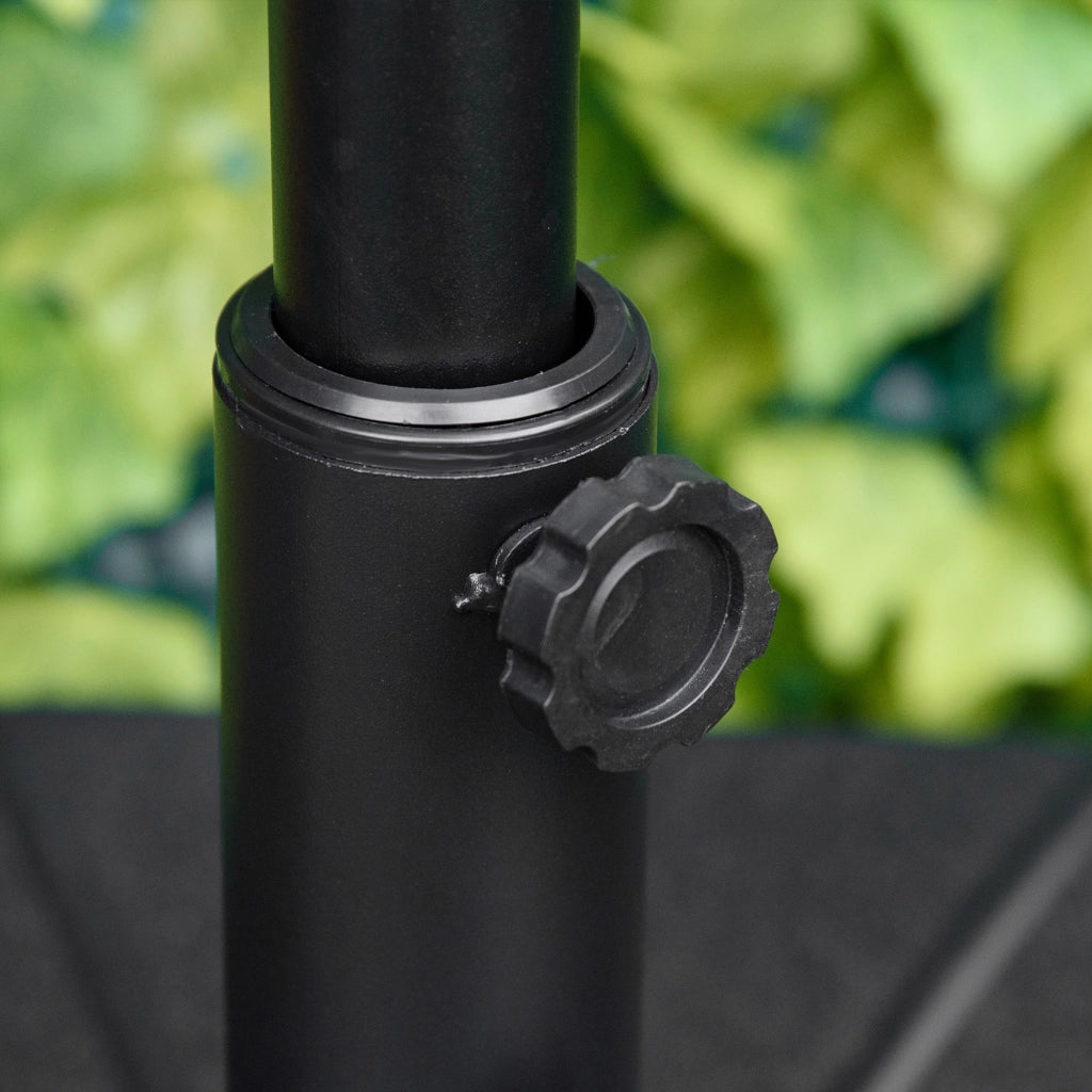 Base per Ombrellone Riempibile Acqua/Sabbia ¨C Xylo ¨C Ottagonale 38-48mm ?60x36cm Nero