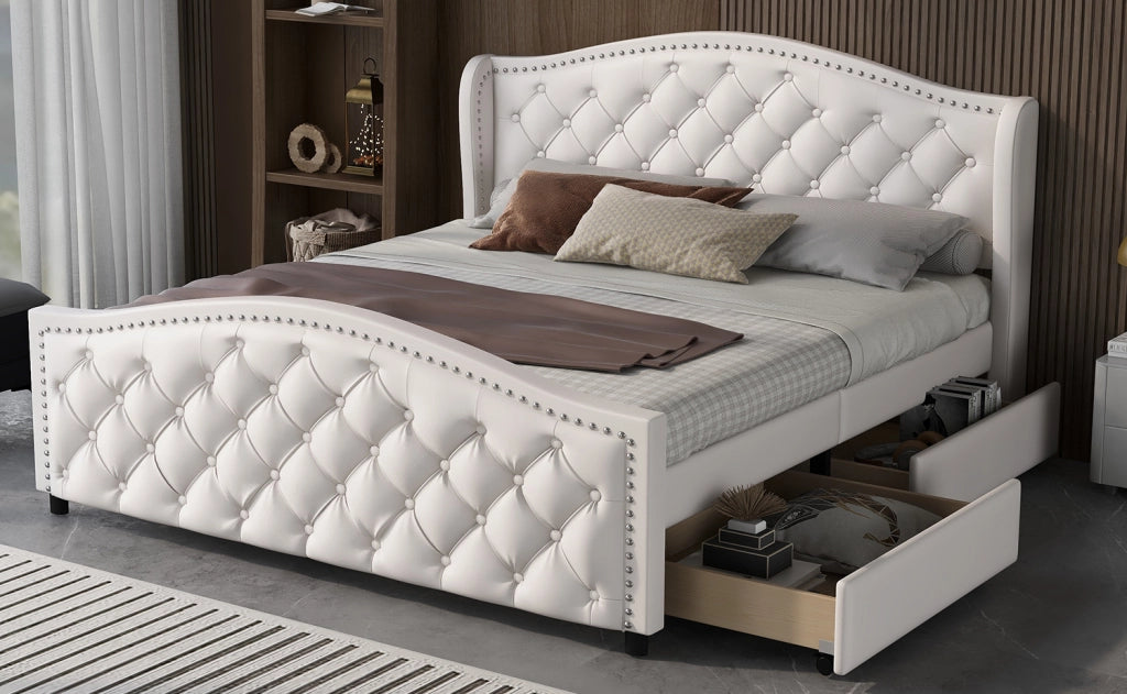 letto imbottito pu bianco 160 x 200 cm