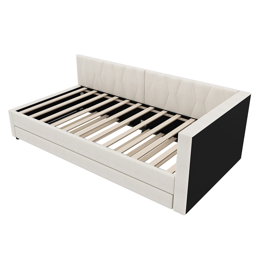 Daybed - Xylo - 90x200 cm LED USB contenitore beige