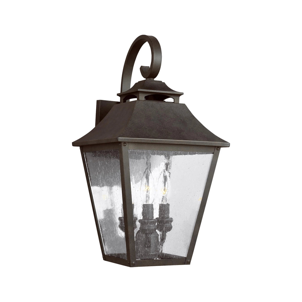 Applique esterna retrò Galena Feiss 3xE14 40W IP44 bronzo