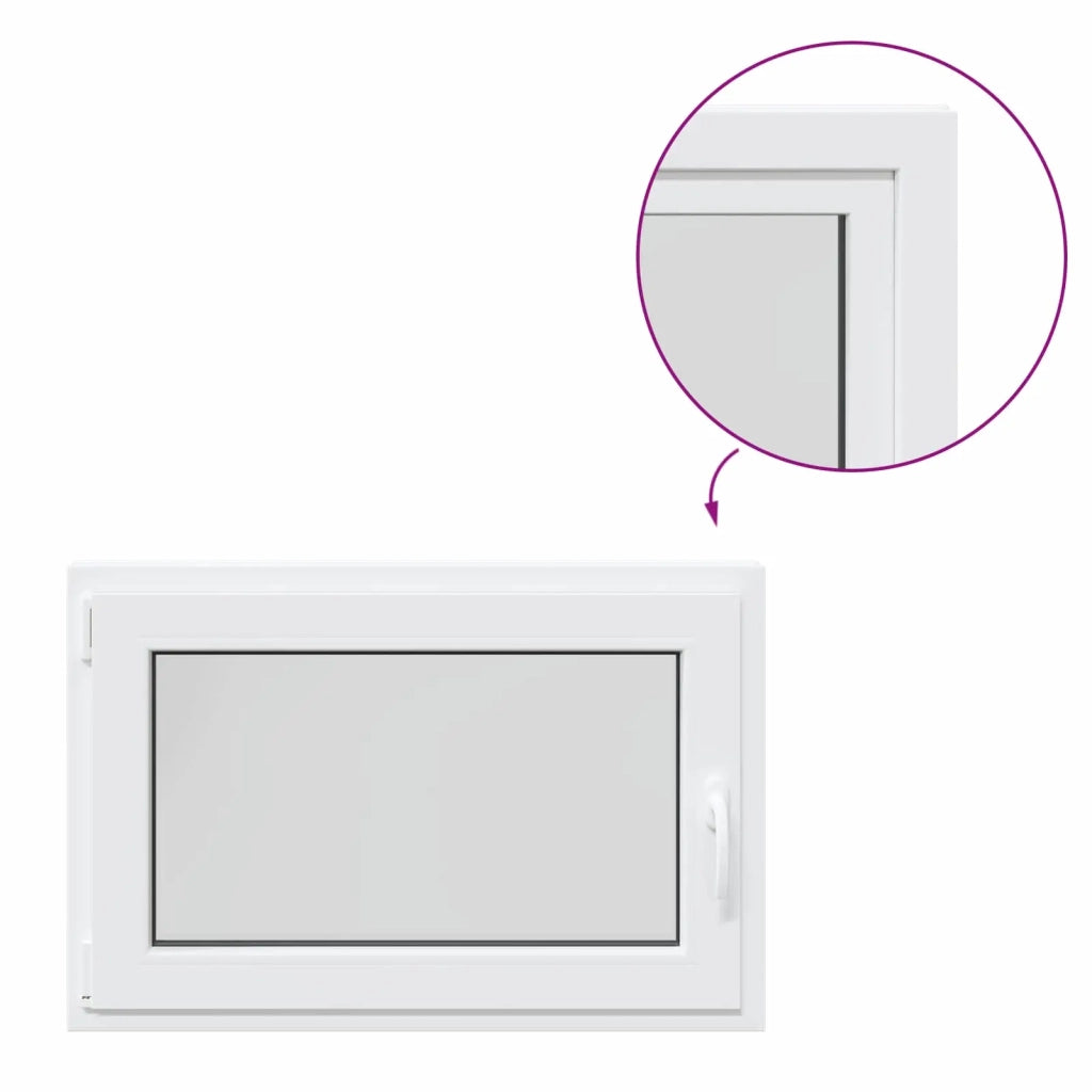 Finestra per Soffitta RISOR 90 x 50 cm PVC e Vetro Bianco CFW1904262