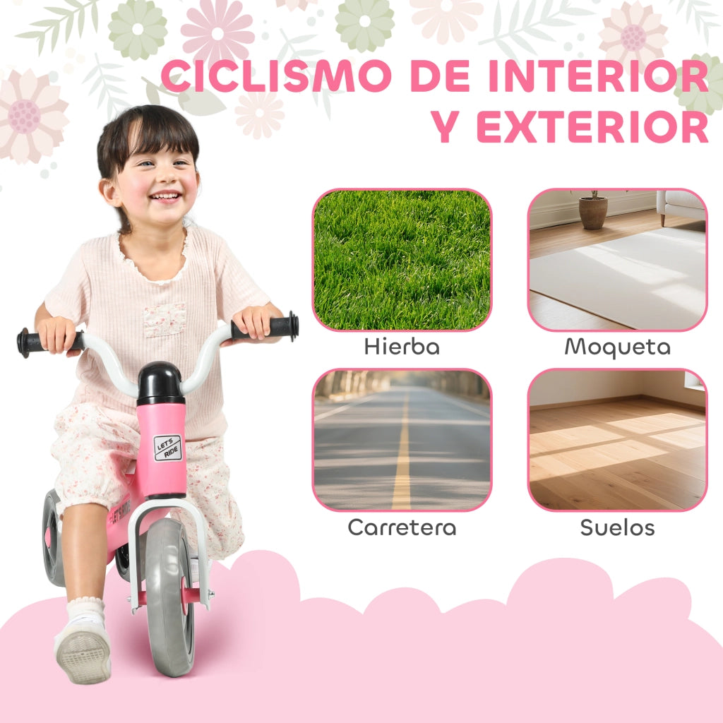 Bicicletta senza Pedali per Bambini 12-36 Mesi ¨C Minimal ¨C Rosa