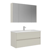 Set mobile lavabo con specchio (2 pezzi) "Arno 100" - 100 x 45 x 52 cm - Cashmere