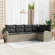 Set di divani con cuscino Grigio chiaro Poliestere 3346042