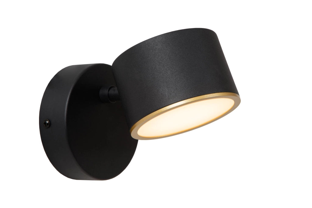 Applique spot LED nera orientabile GIAN Lucide