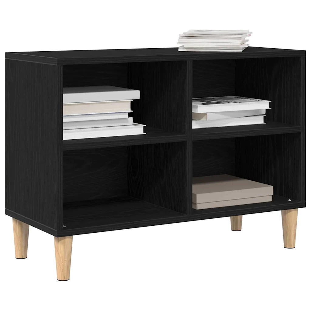 Mobile TV 69,5 x 30 x 50 cm Rovere Nero Legno ingegnerizzato 862583