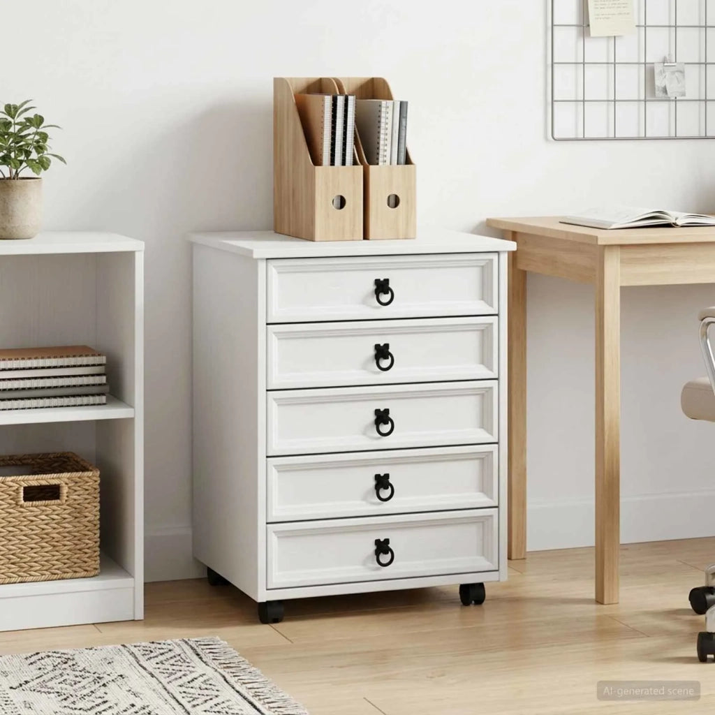 Armadietto Rotolante con Cassetti CORONA Bianco 42040534