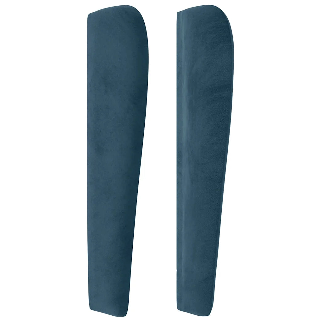 Testiera ad Orecchio Blu Scuro 203x23x118/128 cm in Velluto 3118166
