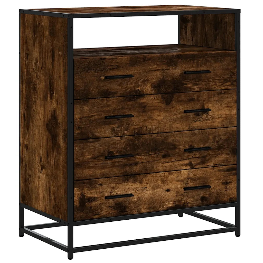 Cassettiera Rovere Fumo 70x41x83,5 cm in Legno Multistrato CFW7111811