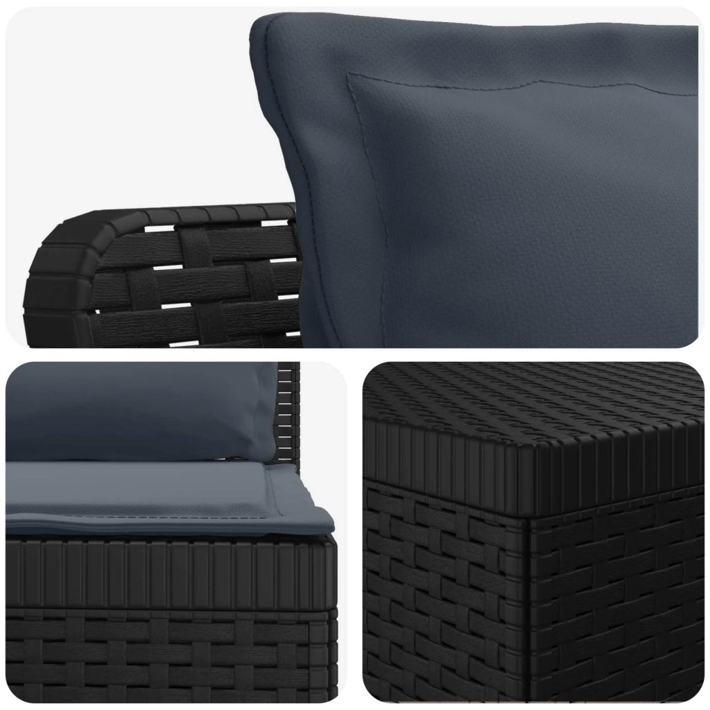 Divano da Giardino 6 Posti con Cuscini Aspetto Rattan PP 3444125