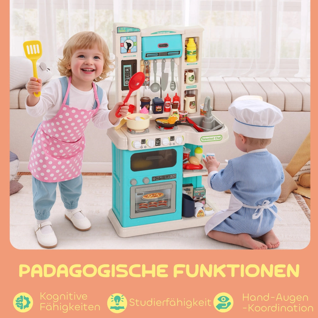 Set Cucina Giocattolo 92 Pezzi ¨C Xylo ¨C Plastica Verde con Rubinetto, 3-6 Anni