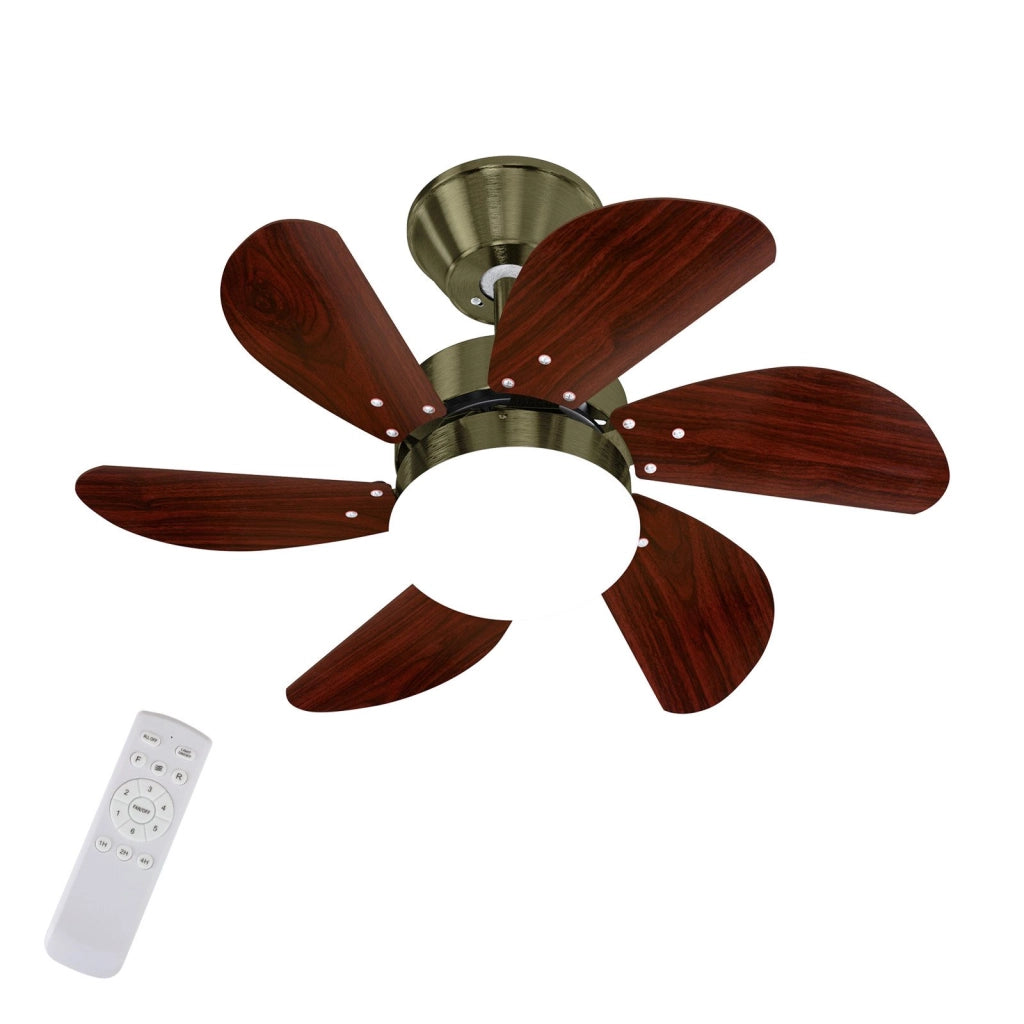 ZMH Ventilatore da soffitto con luce e telecomando Silenziatore per corridoio Camera da letto Luce a soffitto