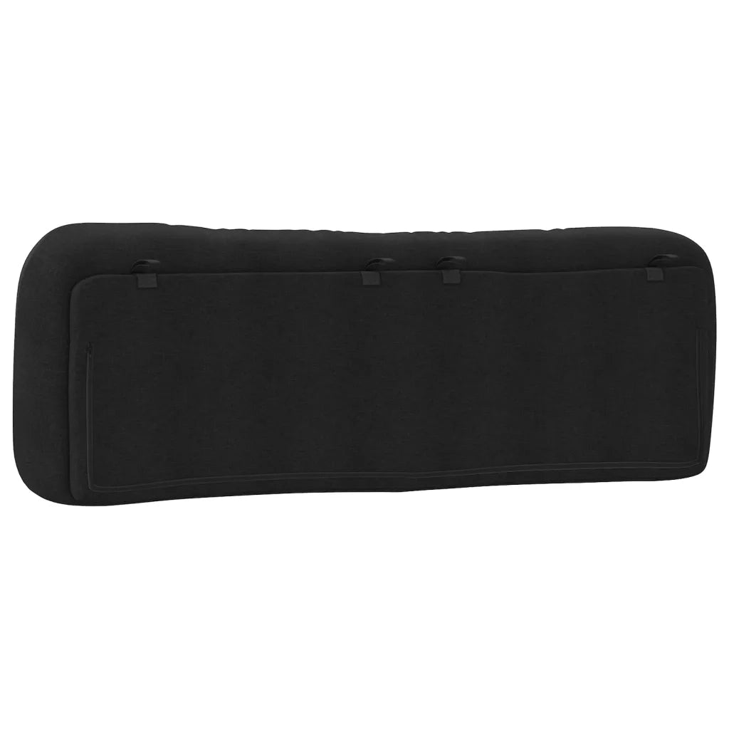 Cuscino Testiera Hvar Nero 160 cm in Tessuto 374590