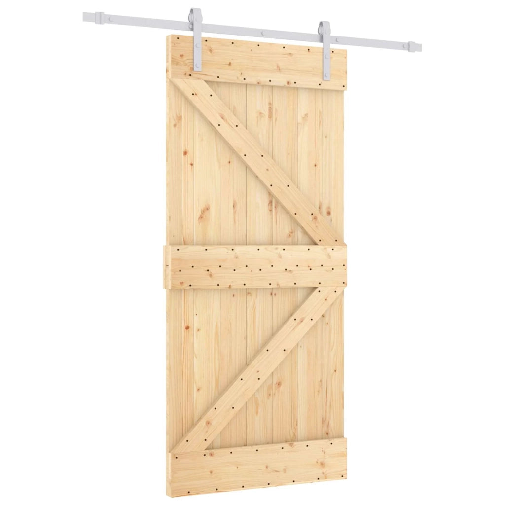 Porta scorrevole Naturale e Bianco 90 x 210 cm 3444932