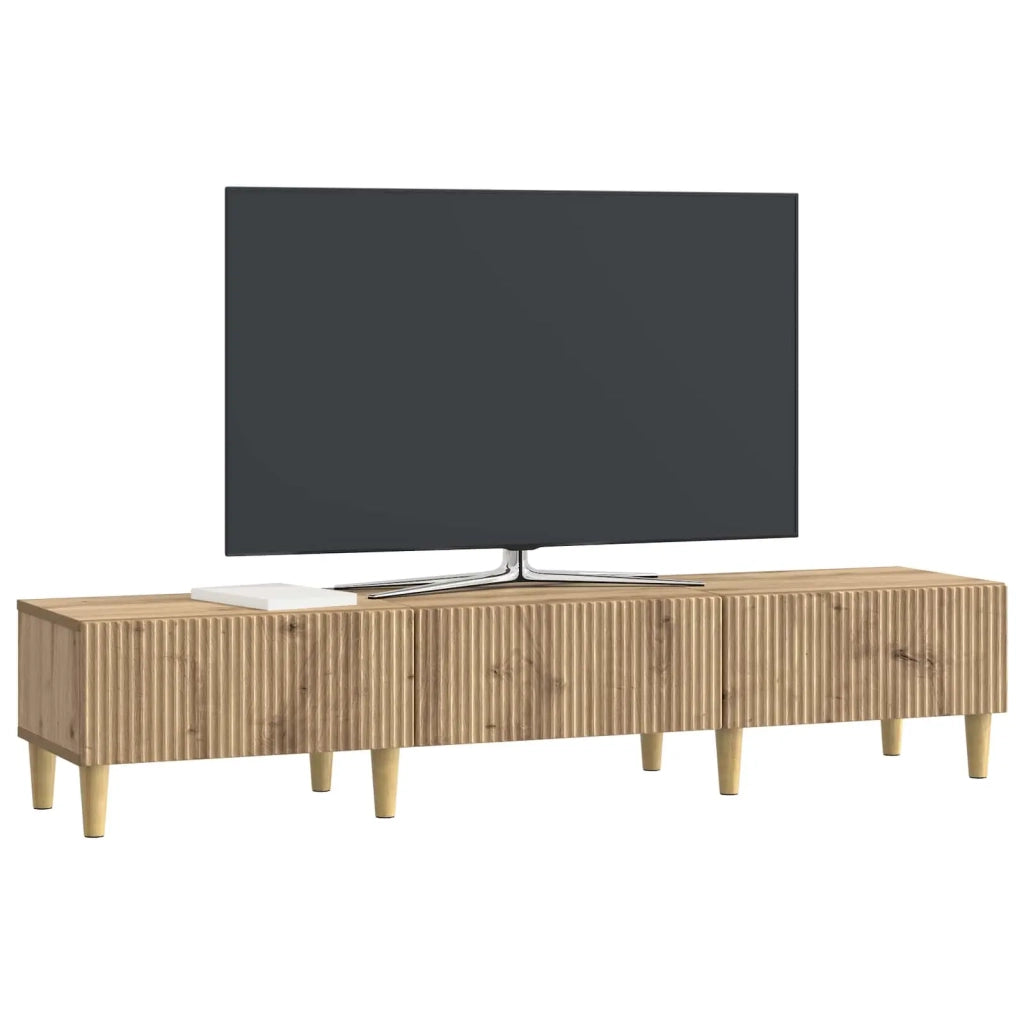 Mobile TV con cassetto-Credenza per TV Rovere Artigianale 147 x 34,5 x 30 cm 551941