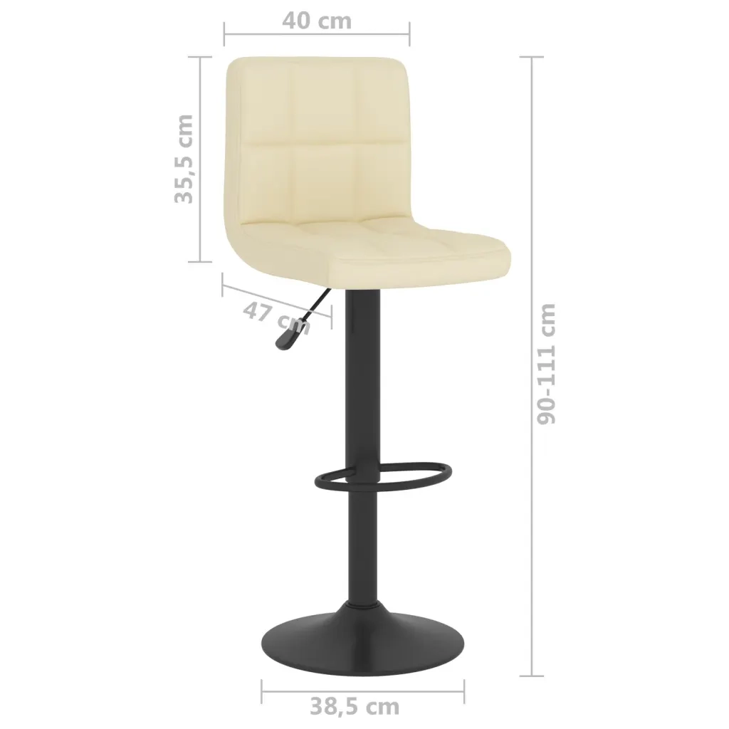 Sgabello da Bar Crema in Tessuto 334274