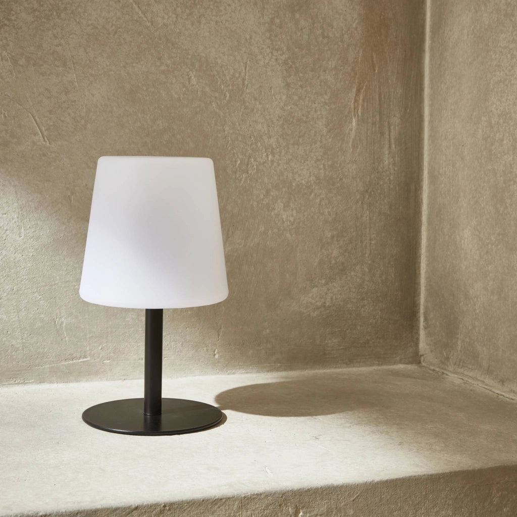 Set di 2 lampada da tavolo led per interni/esterni, nero