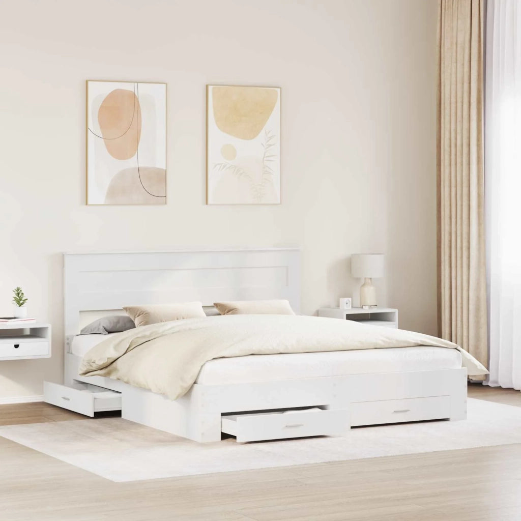 Struttura del letto Bianco 180 x 200 cm Legno multistrato 3409958