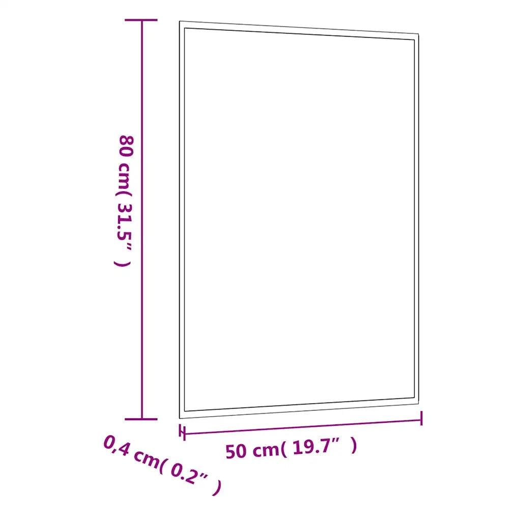 Specchio da Parete | Specchio decorativo 50x80 cm Vetro Rettangolare