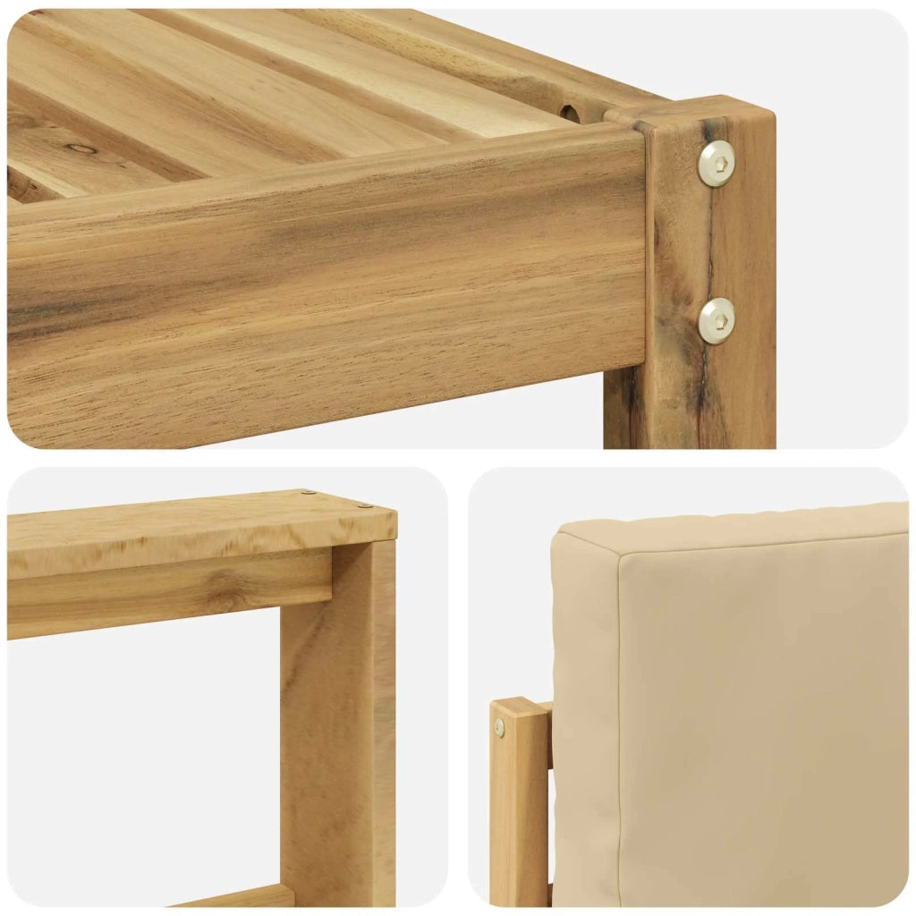 Set di divani da esterno 7 pz Bianco e Beige 3387322
