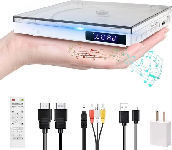 Letto DVD con HDMI - 1920x1080 - Inclusa cavo HDMI - Con telecomando - Lettore DVD e CD - Compacto