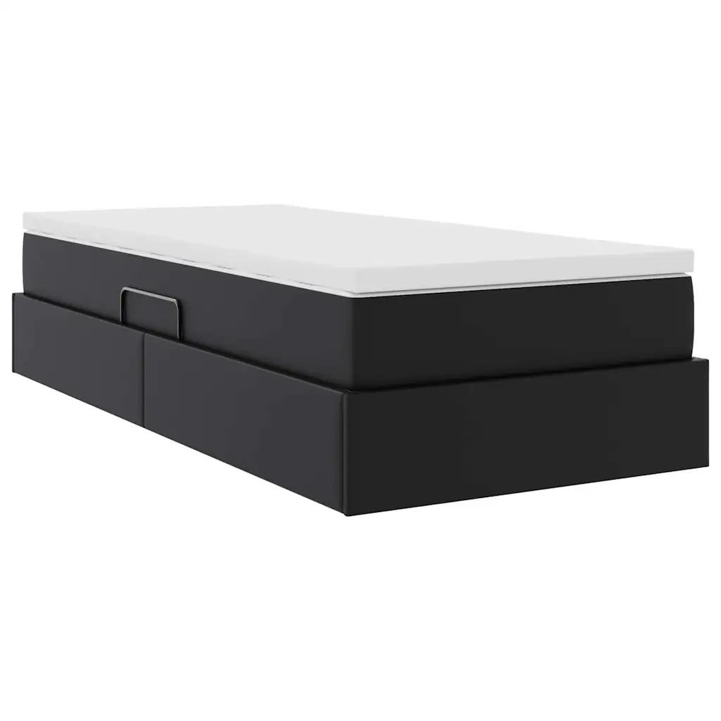 Letto con contenitore e materasso Nero 90 x 200 cm 3370146